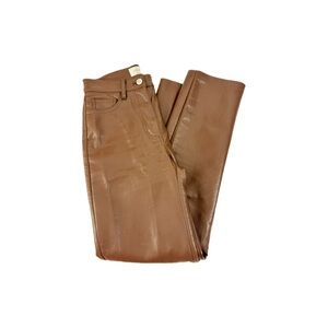 Aritzia Wilfred The Melina Vegan Leather Pants in Cognac/Tawny, Size 00
